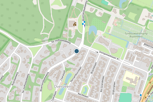 Politie-melding op Bloemendaalseweg, Overveen op 26 mei, kaart-overzicht