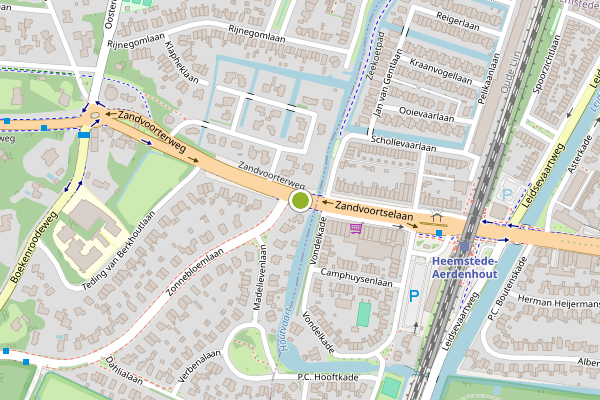 Ambulance-melding op Zandvoorterweg, Aerdenhout op 24 mei, kaart-overzicht