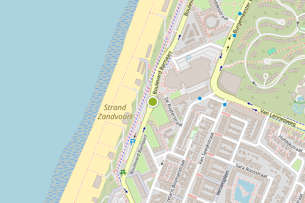 Ambulance-melding op Boulevard Barnaart, Zandvoort op 27 mei, kaart-overzicht