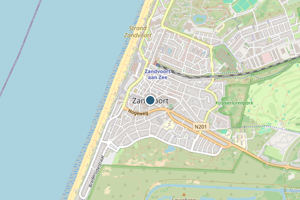 Politie-melding op Zandvoort op 25 mei, kaart-overzicht