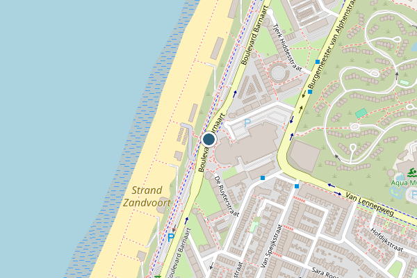Politie-melding op Boulevard Barnaart, Zandvoort op 24 mei, kaart-overzicht