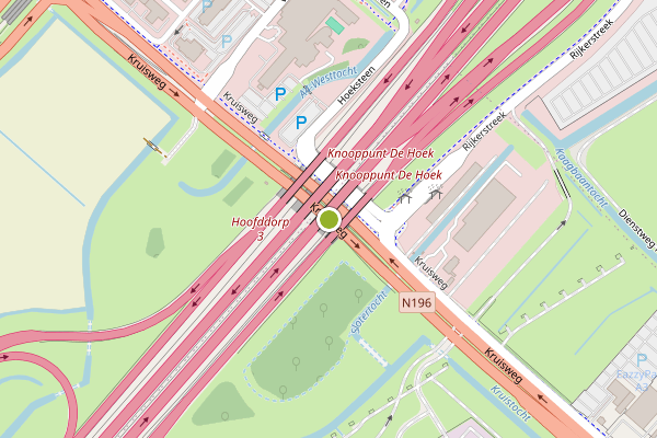 Ambulance-melding op Kruisweg, Hoofddorp op 28 mei, kaart-overzicht