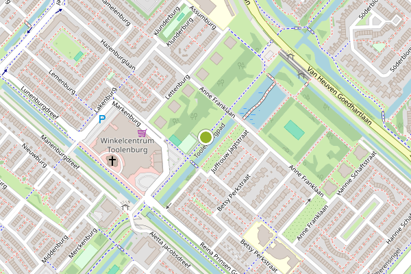 Ambulance-melding op Toolenburgpad, Hoofddorp op 27 mei, kaart-overzicht