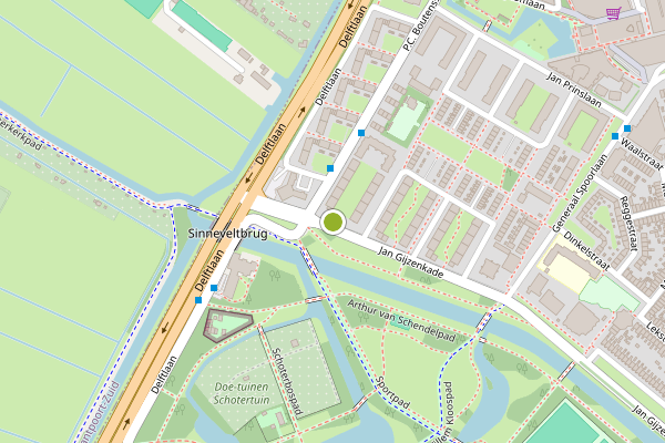 Ambulance-melding op Jan Gijzenkade, Haarlem op 29 mei, kaart-overzicht