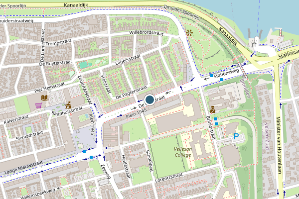 Politie-melding op De Noostraat, IJmuiden op 29 mei, kaart-overzicht