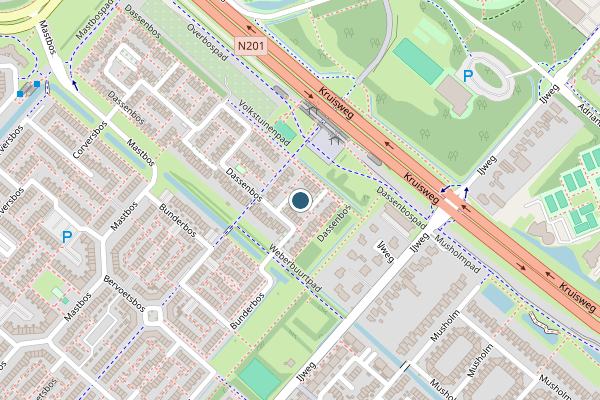 Politie-melding op Dassenbos, Hoofddorp op 29 mei, kaart-overzicht