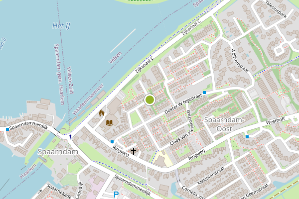 Ambulance-melding op Christiaan Bruningsstraat, Spaarndam op 28 mei, kaart-overzicht