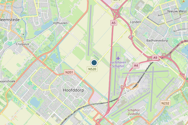 Politie-melding op Kp Rottepolderplein, Halfweg op 23 mei, kaart-overzicht