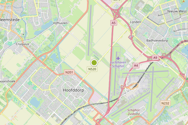 Ambulance-melding op Zuiderweg, Halfweg op 21 mei, kaart-overzicht