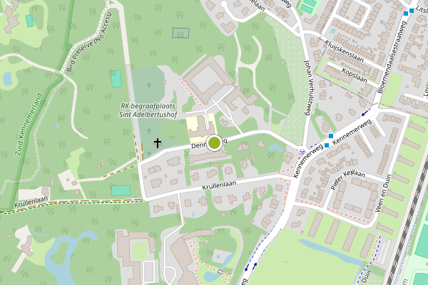 Ambulance-melding op Dennenweg, Bloemendaal op 29 mei, kaart-overzicht