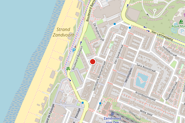 Brandweer-melding op Dr Joh G Mezgerstraat, Zandvoort op 29 mei, kaart-overzicht