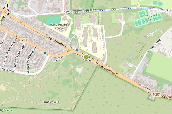 Ambulance-melding op Zandvoortselaan, Zandvoort op 29 mei, kaart-overzicht