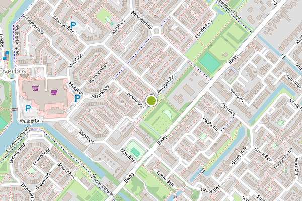 Ambulance-melding op Assinkbos, Hoofddorp op 29 mei, kaart-overzicht
