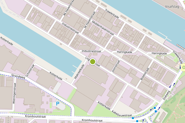 Ambulance-melding op Loggerstraat, IJmuiden op 29 mei, kaart-overzicht