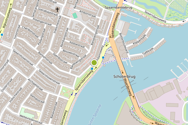 Ambulance-melding op Spaarndamseweg, Haarlem op 30 mei, kaart-overzicht