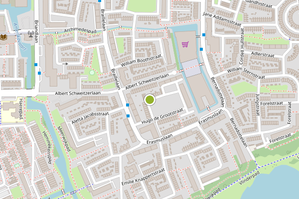 Ambulance-melding op Thomas Morestraat, Haarlem op 30 mei, kaart-overzicht