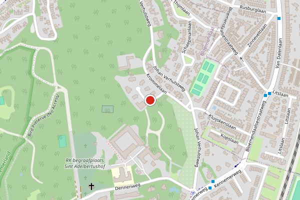 Brandweer-melding op Leonard Springerhof, Bloemendaal op 30 mei, kaart-overzicht