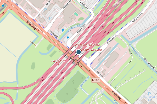 Politie-melding op Kruisweg, Hoofddorp op 30 mei, kaart-overzicht