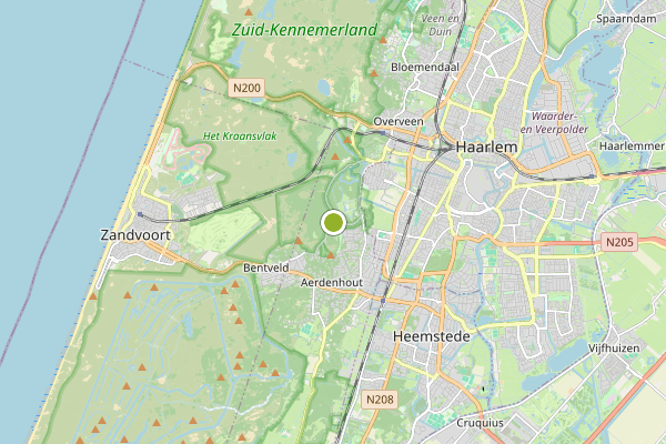 Ambulance-melding op Noorder Stationsweg, Bloemendaal op 31 mei, kaart-overzicht