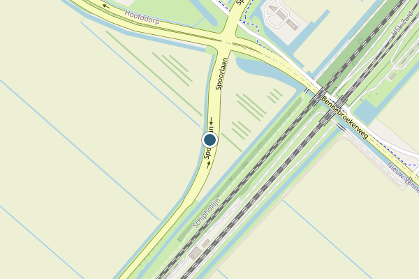 Politie-melding op Spoorlaan, Nieuw-Vennep op 31 mei, kaart-overzicht
