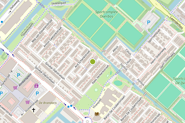Ambulance-melding op Kees Verkerkstraat, Hoofddorp op 31 mei, kaart-overzicht