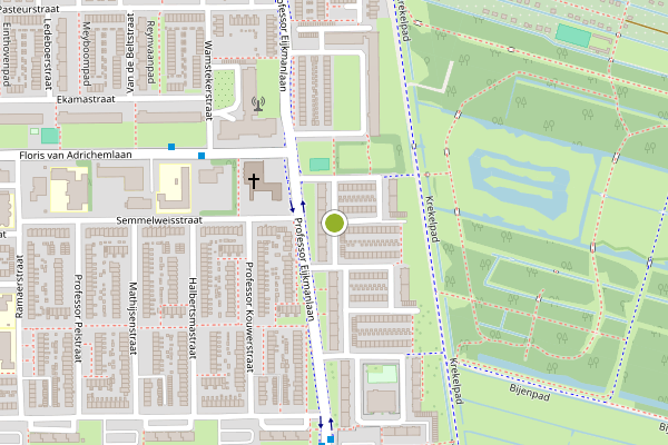 Ambulance-melding op Johannes Wierstraat, Haarlem op 1 juni, kaart-overzicht