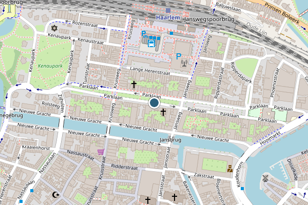 Politie-melding op Parklaan, Haarlem op 1 juni, kaart-overzicht
