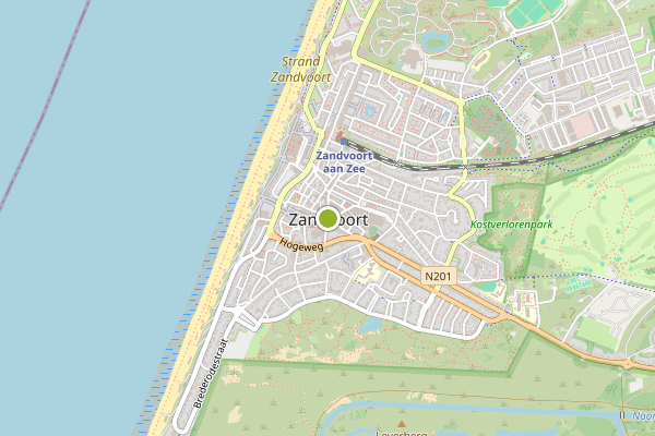 Ambulance-melding op Burgemeester van Alphenstraat, Zandvoort op 1 juni, kaart-overzicht