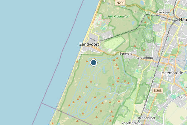Politie-melding op Burgemeester van Alphenstraat, Zandvoort op 1 juni, kaart-overzicht