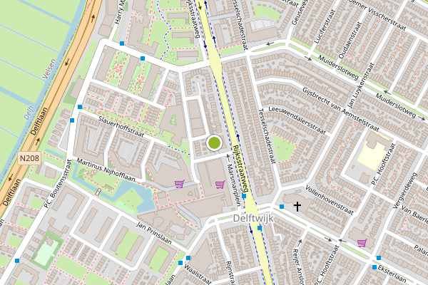 Ambulance-melding op Nesciostraat, Haarlem op 1 juni, kaart-overzicht