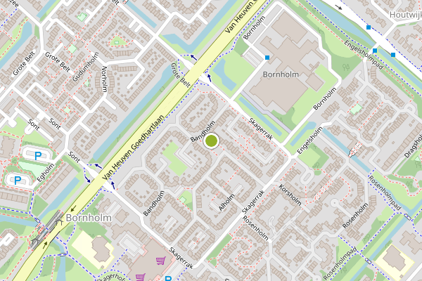 Ambulance-melding op Bandholm, Hoofddorp op 2 juni, kaart-overzicht