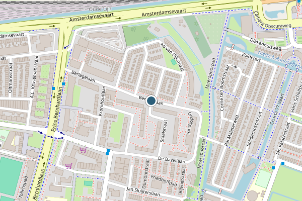 Politie-melding op Berlagelaan, Haarlem op 2 juni, kaart-overzicht
