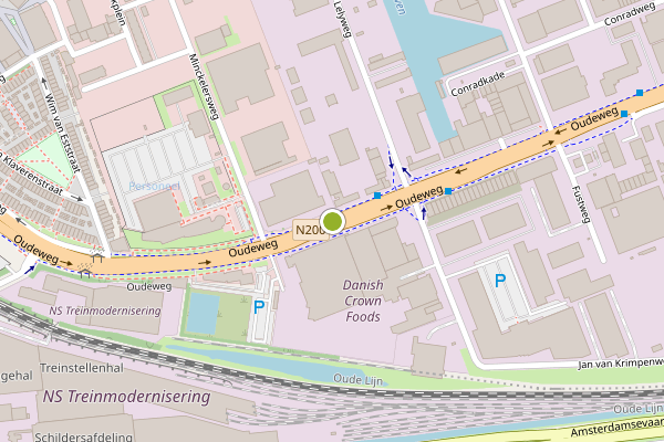 Ambulance-melding op Oudeweg, Haarlem op 2 juni, kaart-overzicht