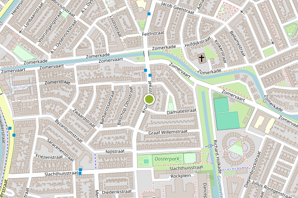 Ambulance-melding op Kruistochtstraat, Haarlem op 2 juni, kaart-overzicht