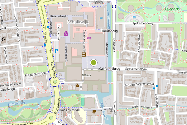 Ambulance-melding op Californieplein, Haarlem op 3 juni, kaart-overzicht