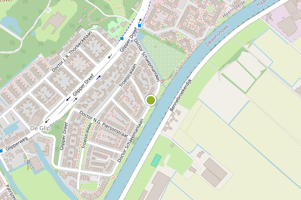 Ambulance-melding op Dr. Schaepmanlaan, Heemstede op 3 juni, kaart-overzicht