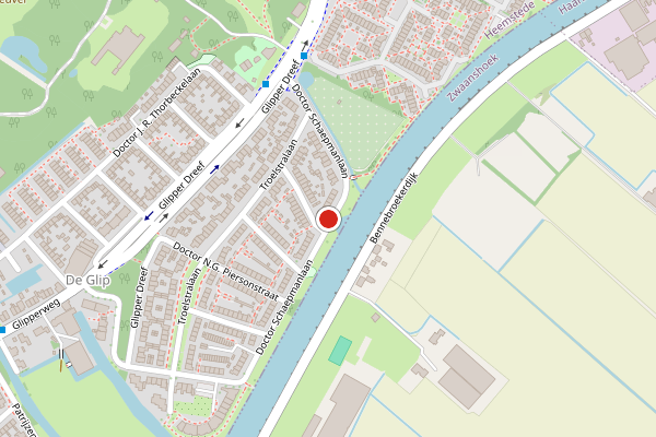 Brandweer-melding op Dr. Schaepmanlaan, Heemstede op 3 juni, kaart-overzicht