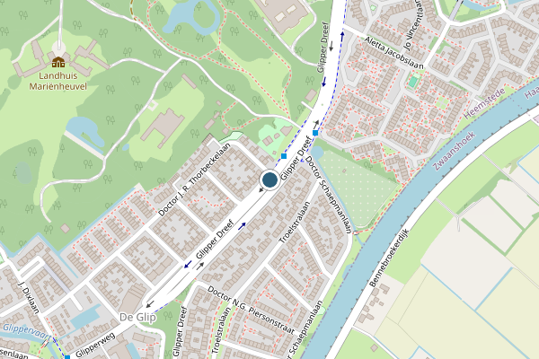 Politie-melding op Glipper Dreef, Heemstede op 4 juni, kaart-overzicht
