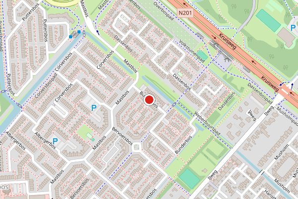 Brandweer-melding op Bunderbos, Hoofddorp op 4 juni, kaart-overzicht