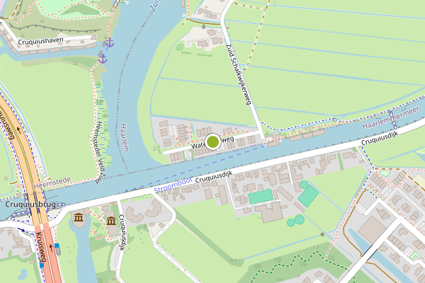 Ambulance-melding op Waterwolfweg, Haarlem op 5 juni, kaart-overzicht