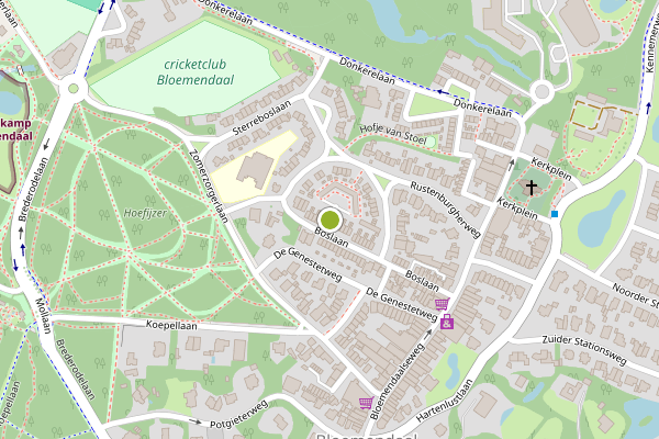 Ambulance-melding op Zonnehof, Bloemendaal op 5 juni, kaart-overzicht