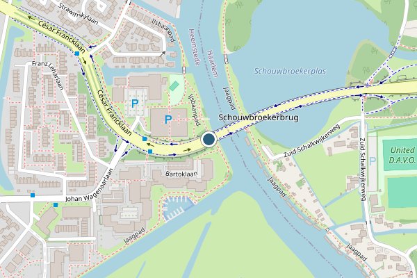 Politie-melding op Schouwbroekerbrug, Heemstede op 5 juni, kaart-overzicht