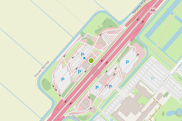 Ambulance-melding op Rijksweg A4, Hoofddorp op 6 juni, kaart-overzicht
