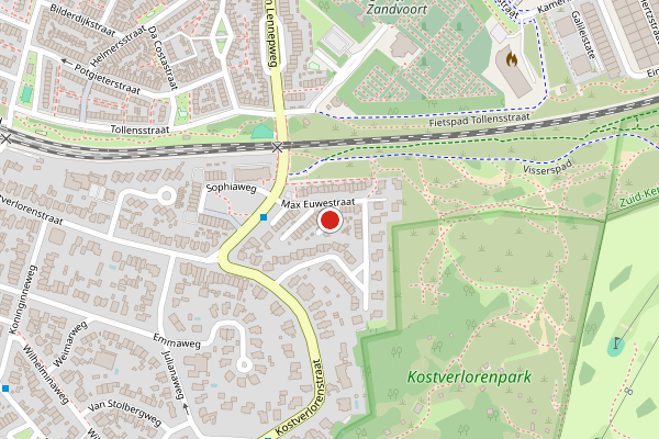 Brandweer-melding op Max Euwestraat, Zandvoort op 6 juni, kaart-overzicht