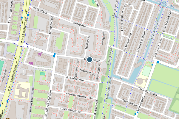 Politie-melding op De Bazellaan, Haarlem op 7 juni, kaart-overzicht