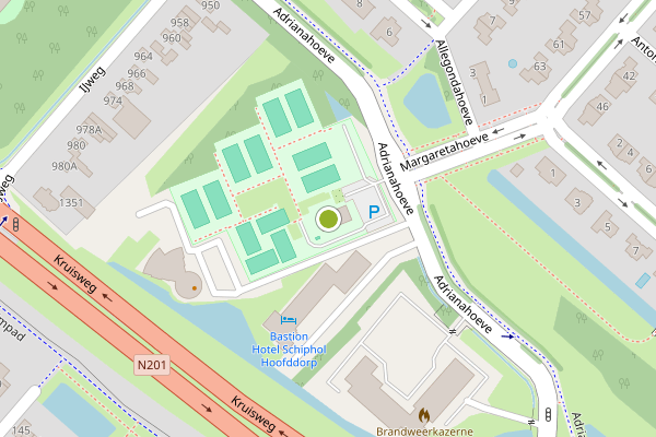 Ambulance-melding op Adrianahoeve, Hoofddorp op 7 juni, kaart-overzicht