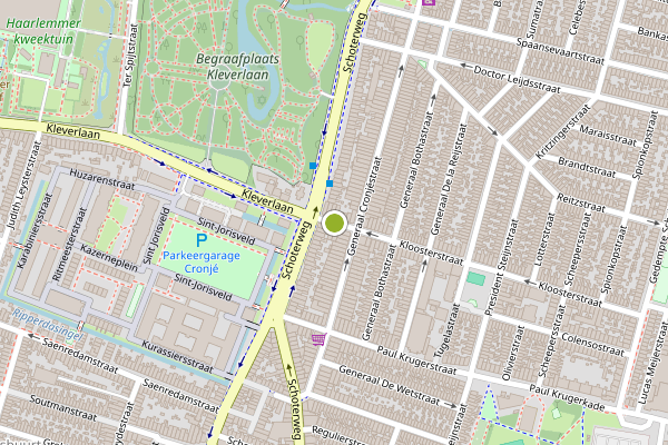 Ambulance-melding op Kloosterstraat, Haarlem op 7 juni, kaart-overzicht