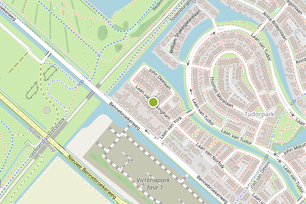 Ambulance-melding op Laan van Buckingham, Hoofddorp op 8 juni, kaart-overzicht