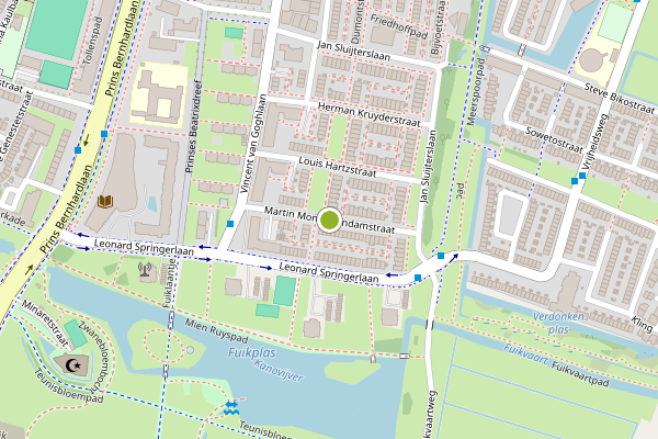 Ambulance-melding op Martin Monnickendamstraat, Haarlem op 8 juni, kaart-overzicht