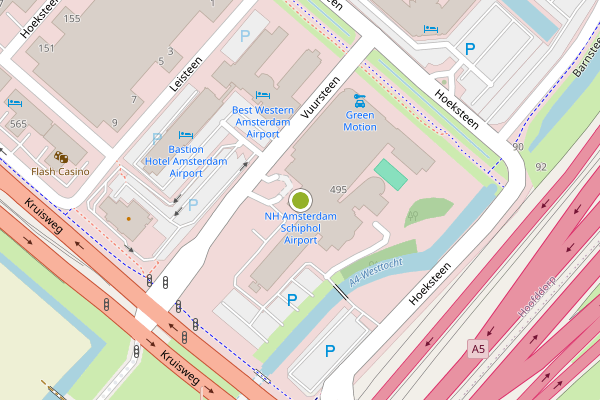 Ambulance-melding op Kruisweg, Hoofddorp op 8 juni, kaart-overzicht